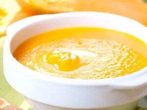 Papilla de lechosa y pera